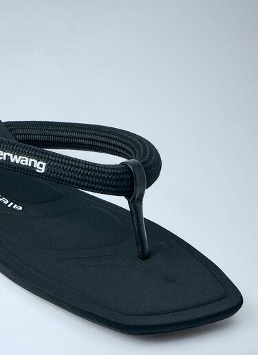 Alexander Wang Jenna Tubular Flat Thong Sandals Black awg0264015