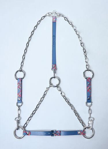 Vivienne Westwood Stud Belt Chain Harness Blue vvw0259014