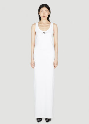 Prada Jersey Tank Maxi Dress White pra0253006