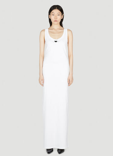 Prada Jersey Tank Maxi Dress White pra0253006