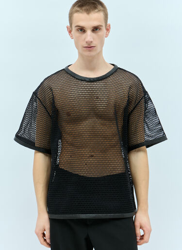 Jil Sander Open Knit T-Shirt Black jil0155009