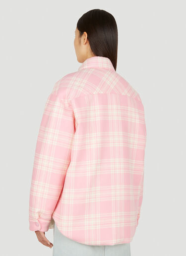 Miu Miu Checked Overshirt Jacket Pink miu0250017