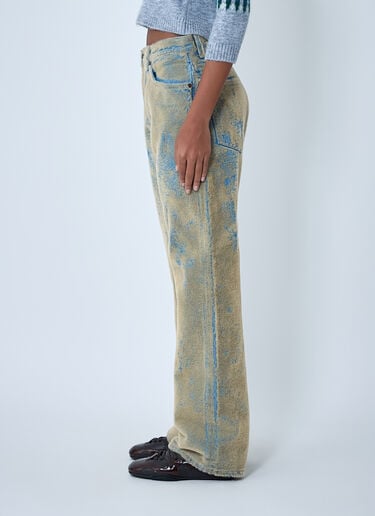 Acne Studios Flocked Denim Jeans Blue acn0262035