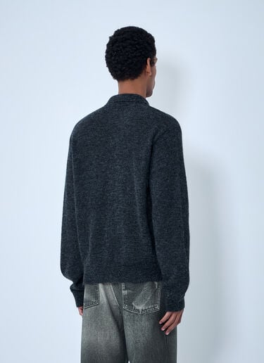 Our Legacy Button-Down Cardigan in Wool Blend Black our0164002