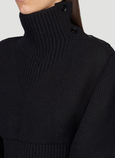 Bottega Veneta 목 넥 스웨터 블랙 bov0246065
