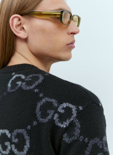 Gucci GG Intarsia Knit Sweater Black guc0155028