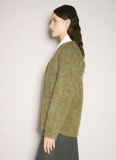 Our Legacy Fuzzy Cardigan Green our0259003