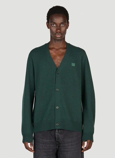 Acne Studios Face Patch Knit Cardigan Green acn0153056