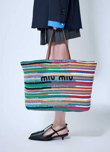 Miu Miu Crochet Tote Bag Blue miu0260021