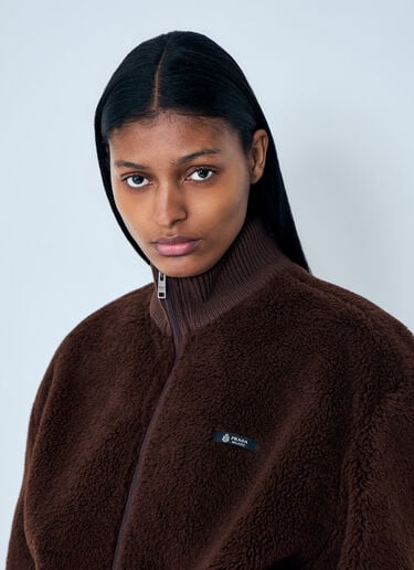 Prada Fleece Jacket Brown pra0263001