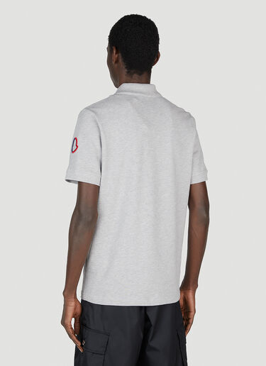 Moncler Logo Patch Polo Shirt Grey mon0151016