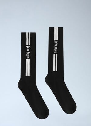 Palm Angels Classic Logo Track Socks Black pma0162036