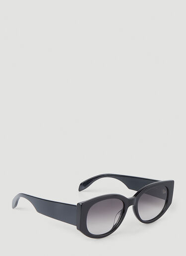 Alexander McQueen Oval Eye 太阳镜 黑 amq0248057