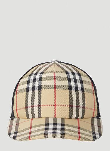 Burberry Check Trucker Cap Beige bur0153047