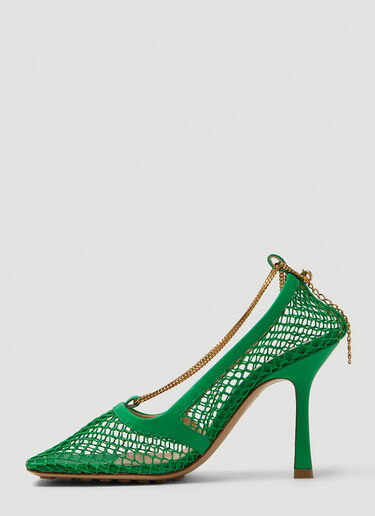 Bottega Veneta Stretch Pump Heeled Sandals Green bov0249065