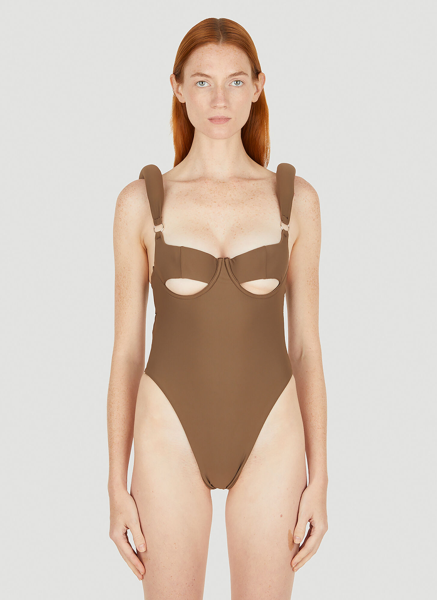 Shop Entire Studios S08 Swimsuit In Brown