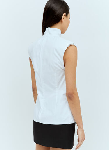 Sportmax High-Neck Canvas Top White spx0256020