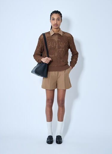 Max Mara Crochet Sweater Brown max0260008