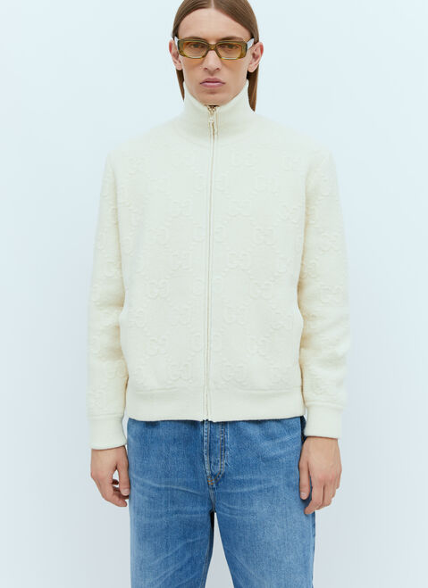 Gucci GG Felted Wool Knit Jacket Grey guc0155027