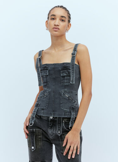カーゴデニムトップ Blumarine カーゴデニムトップ ブラック blm0253005