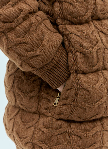 Max Mara Wool And Cashmere Down Jacket Brown max0254057