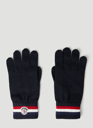 Moncler Logo Patch Gloves Navy mon0150021