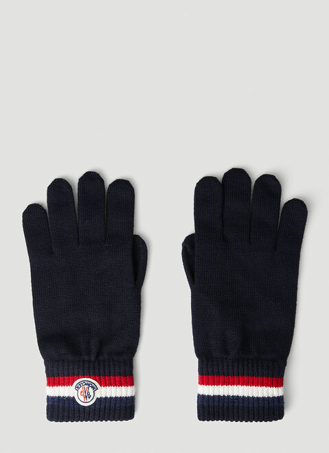 Thom Browne Logo Patch Gloves Navy thb0151026