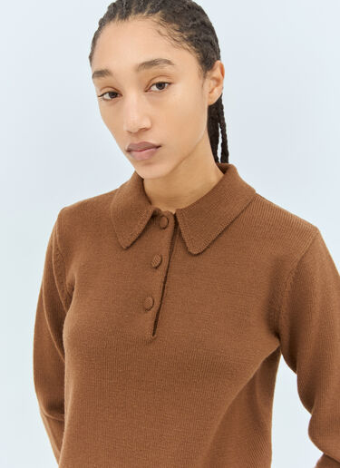 Dries Van Noten Polo Sweater Brown dvn0258026
