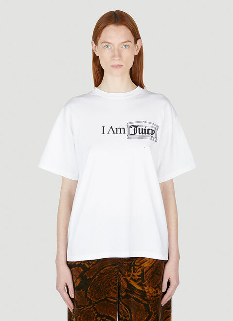 Aries x Juicy Couture I Am Juicy T-Shirt Brown ajy0352002
