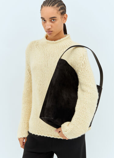 The Row Large N/S Park Suede Tote Bag Black row0258030