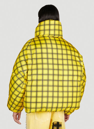 Marni Check Oversized Down Jacket Yellow mni0154005