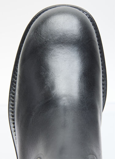 Acne Studios Leather Waxed Boots Black acn0156038
