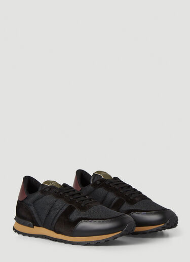 Valentino ロックランナーカモフラージュ ノワールスニーカー ブラック val0145055