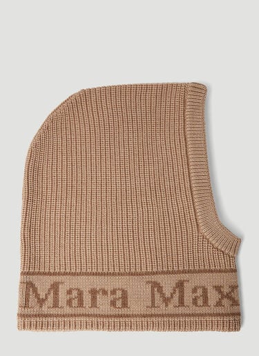 Logo Jacquard Wool Balaclava Max Mara Logo Jacquard Wool Balaclava Camel max0254098