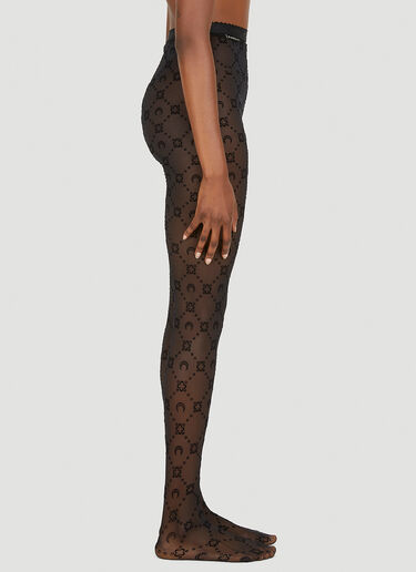 Marine Serre Flocked Mesh Leggings Black mrs0252028