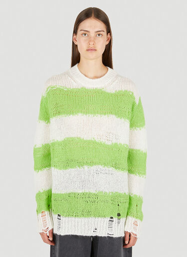 Acne Studios Striped Sweater Green acn0250014