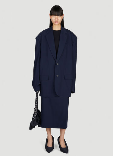 Balenciaga Oversized Blazer Navy bal0251005