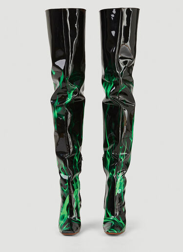 Vetements Boomerang 高筒靴 绿 vet0246026
