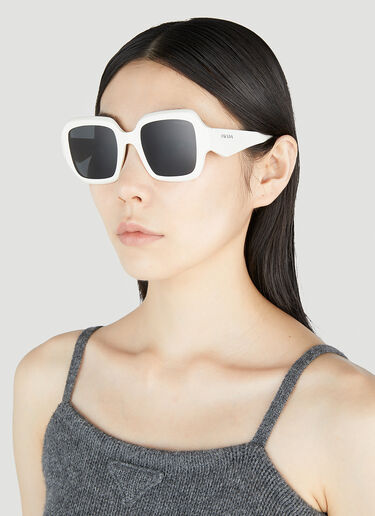 Prada Symbole Square Sunglasses White lpr0253003