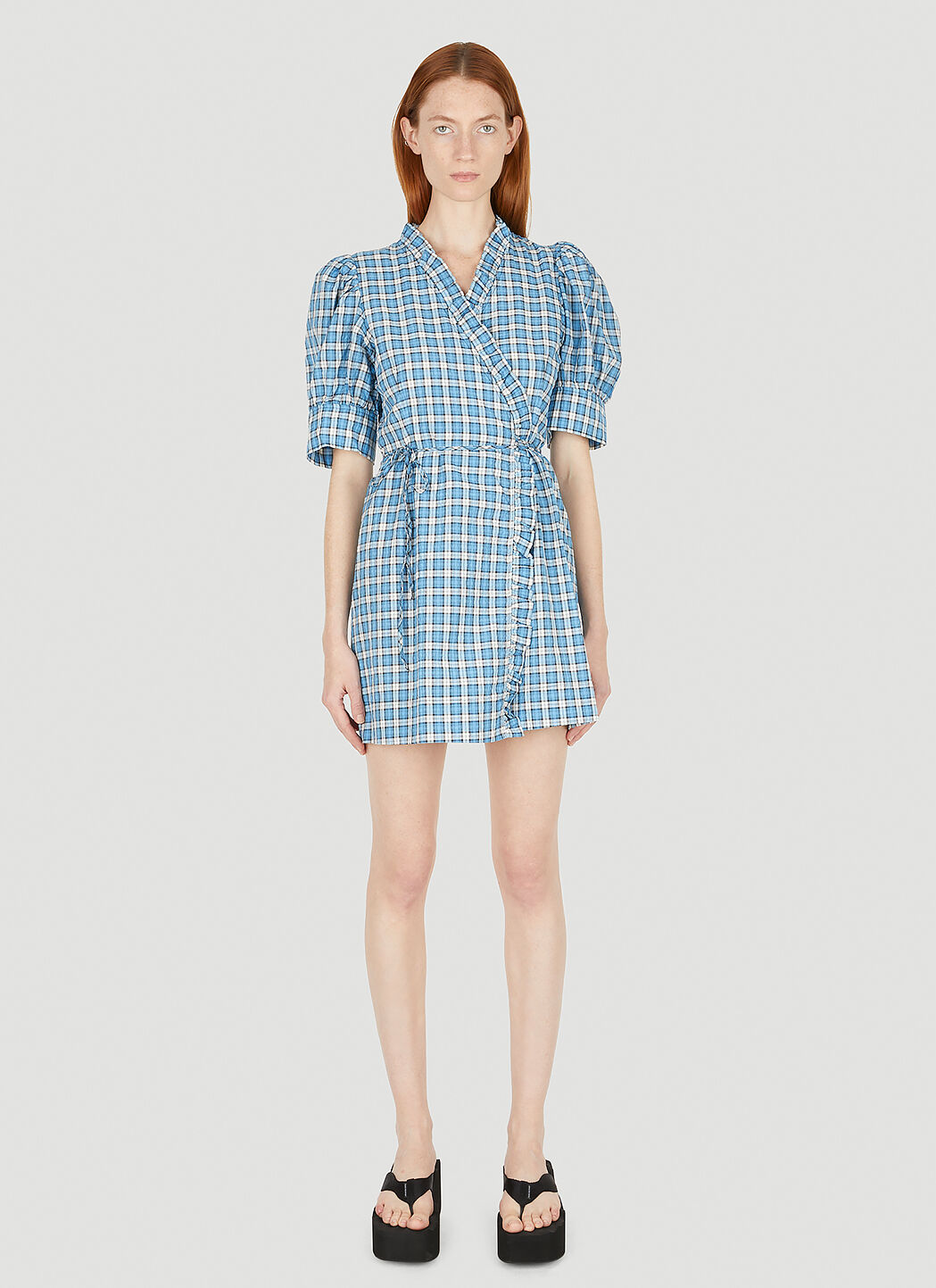 Ganni wrap dress new arrivals sale