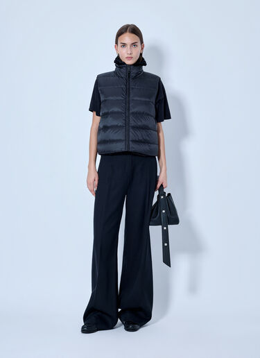 LN-CC® - Max Mara: Padded Vest with High Collar - Black Max Mara Padded Vest with High Collar Black max0266150