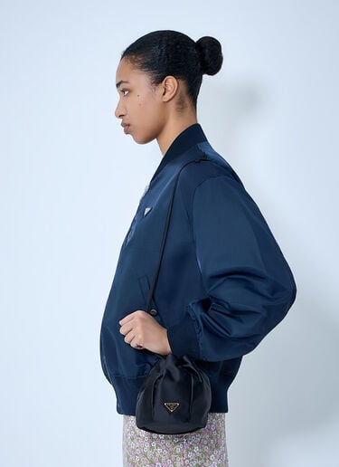 Prada Satin Mini Bucket Bag Black pra0264016