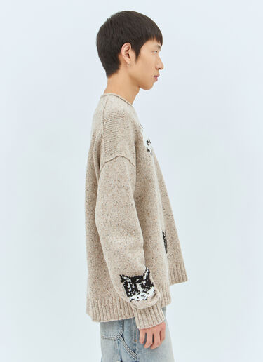 Acne Studios Cat Jacquard Sweater Beige acn0158007