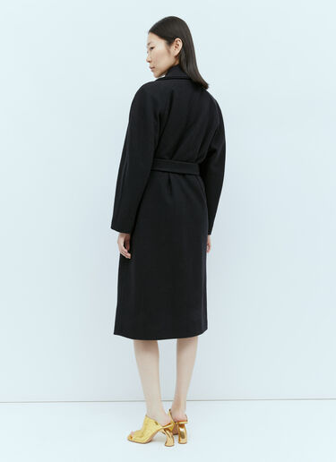 Dries Van Noten Wool Belted Coat Black dvn0254004