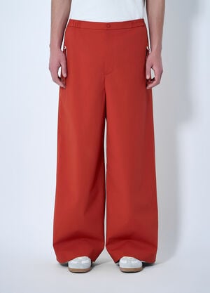 Lacoste Wide-Leg Elasticated Trousers Orange lac0164013