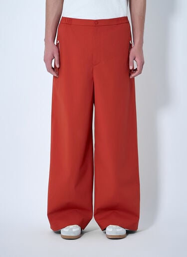 Lacoste Wide-Leg Elasticated Trousers Orange lac0164013