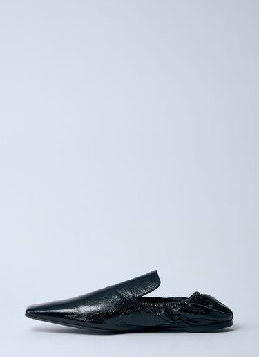 TOTEME Elastic Leather Loafers Black tot0260018