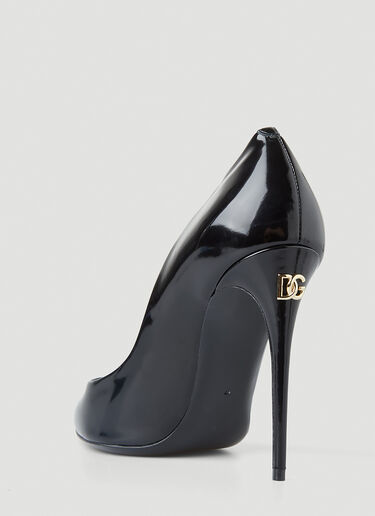 Dolce & Gabbana 徽标铭牌高跟鞋 黑 dol0248038