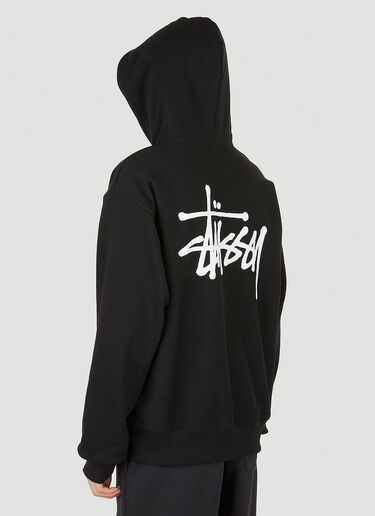 Stüssy ベーシック ロゴ フーデッド スウェットシャツ ブラック sts0152046