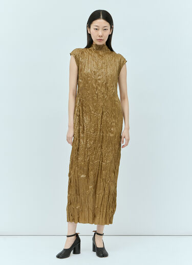 Acne Studios 주름진 미디 원피스 그린 acn0254008